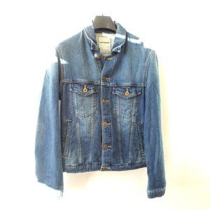 Nano Universe Jacket XS Blue Denim Jean Adult Trucker Japanese Streetwear RARE‎